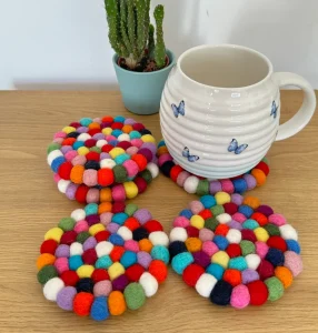 Multi Color Felt Tea Coster